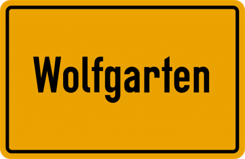 Ortsschild Wolfgarten, Eifel