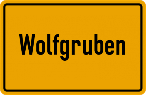Ortsschild Wolfgruben, Kreis Biedenkopf