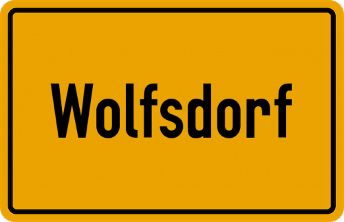 Ortsschild Wolfsdorf