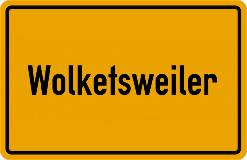 Ortsschild Wolketsweiler
