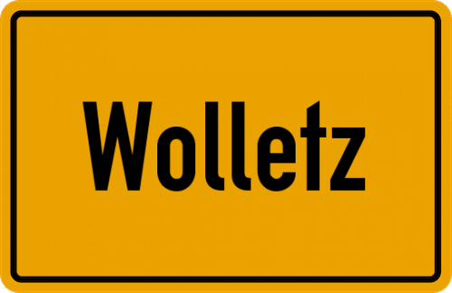 Ortsschild Wolletz