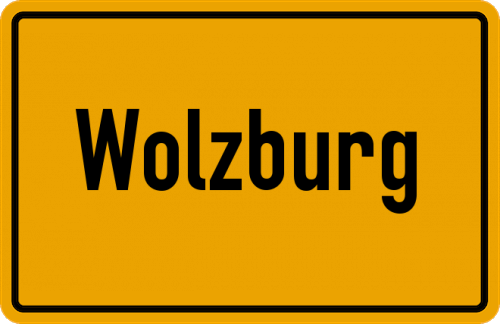 Ortsschild Wolzburg
