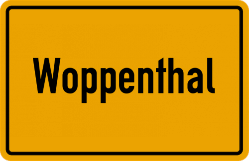 Ortsschild Woppenthal