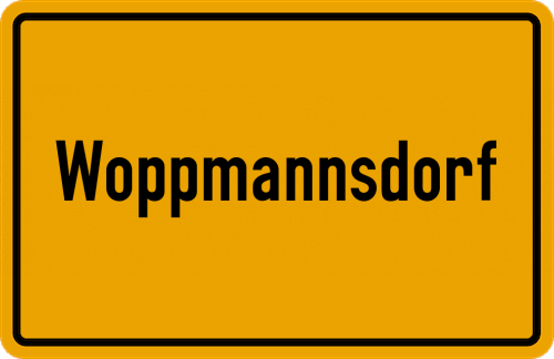 Ortsschild Woppmannsdorf