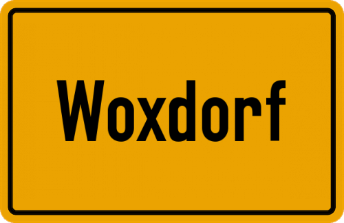 Ortsschild Woxdorf