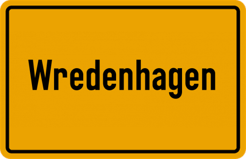 Ortsschild Wredenhagen