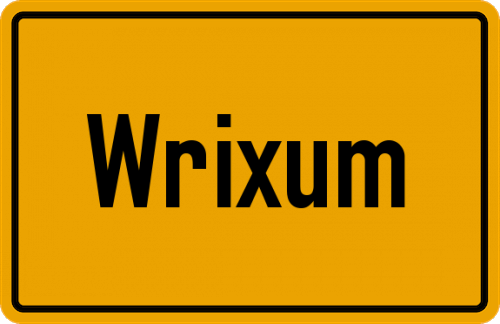 Ortsschild Wrixum