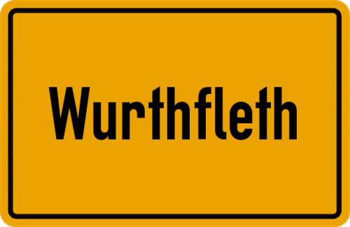 Ortsschild Wurthfleth