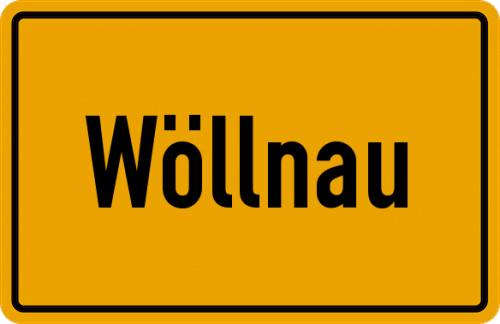 Ortsschild Wöllnau