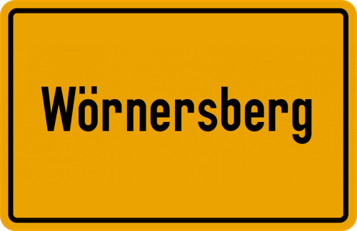 Ortsschild Wörnersberg