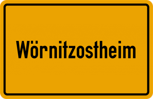 Ortsschild Wörnitzostheim