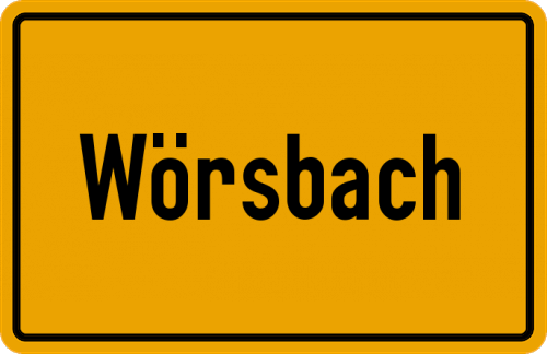 Ortsschild Wörsbach