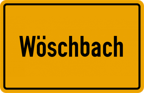 Ortsschild Wöschbach