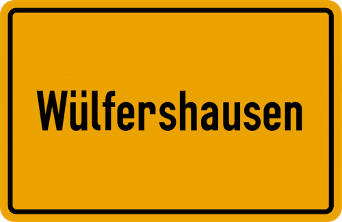 Ortsschild Wülfershausen