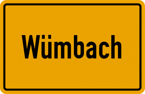 Ortsschild Wümbach