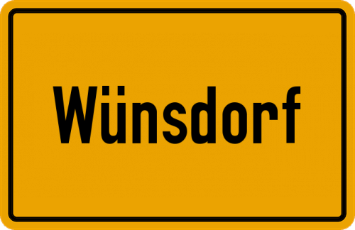 Ortsschild Wünsdorf