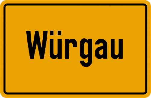 Ortsschild Würgau