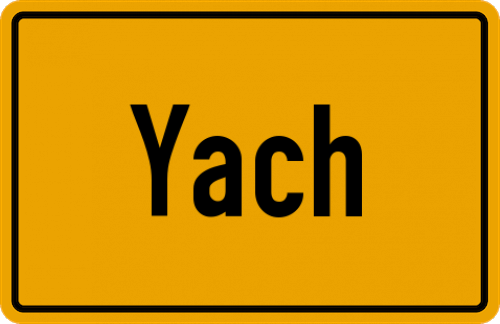 Ortsschild Yach