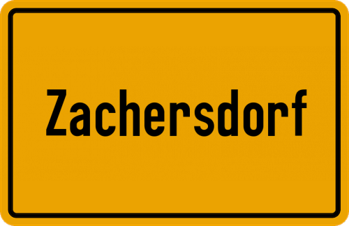 Ortsschild Zachersdorf