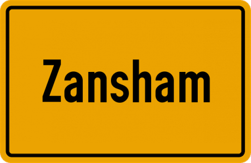 Ortsschild Zansham