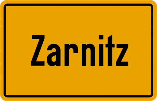Ortsschild Zarnitz