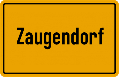 Ortsschild Zaugendorf, Oberfranken