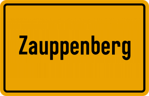 Ortsschild Zauppenberg