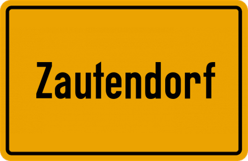 Ortsschild Zautendorf