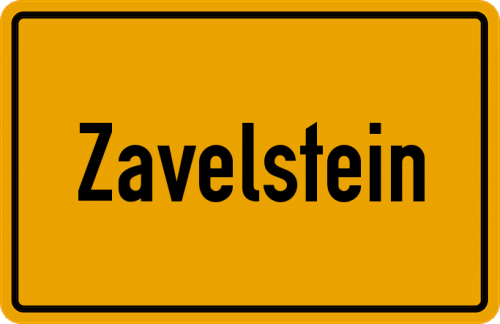 Ortsschild Zavelstein