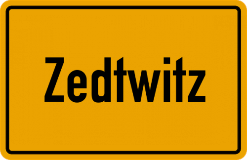 Ortsschild Zedtwitz
