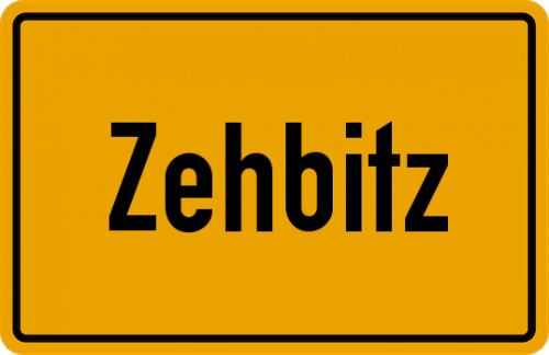 Ortsschild Zehbitz