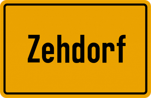 Ortsschild Zehdorf