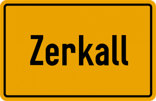 Ortsschild Zerkall