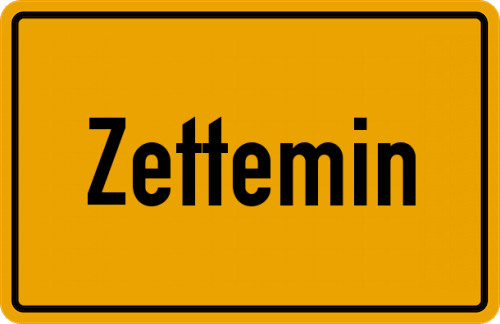 Ortsschild Zettemin
