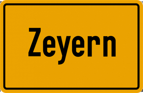 Ortsschild Zeyern