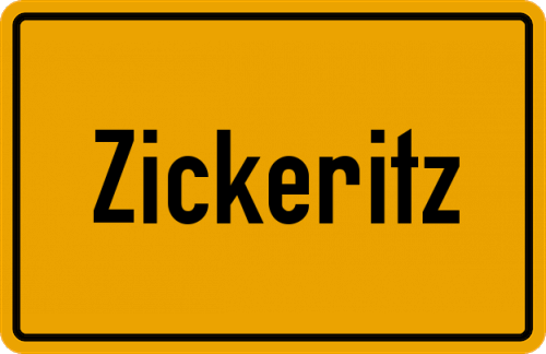 Ortsschild Zickeritz