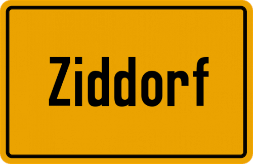 Ortsschild Ziddorf