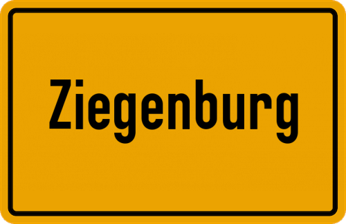 Ortsschild Ziegenburg