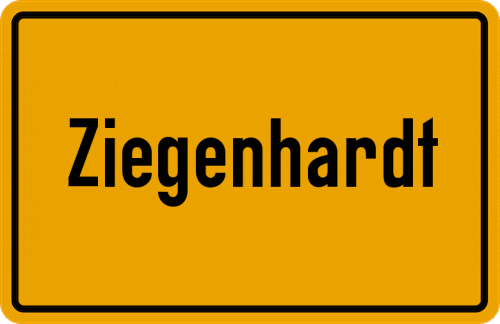 Ortsschild Ziegenhardt