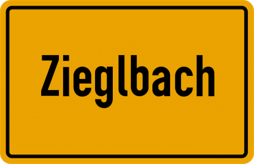 Ortsschild Zieglbach