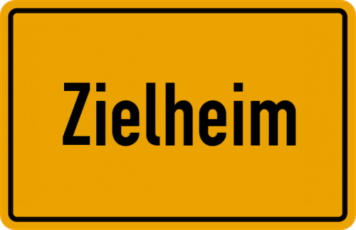 Ortsschild Zielheim