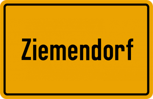 Ortsschild Ziemendorf