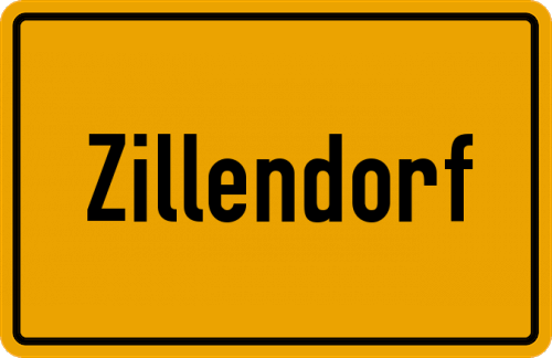 Ortsschild Zillendorf