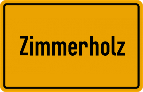Ortsschild Zimmerholz