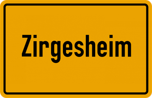 Ortsschild Zirgesheim