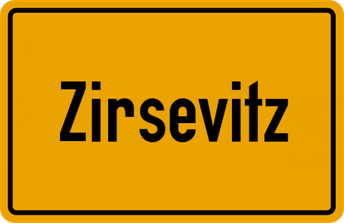 Ortsschild Zirsevitz