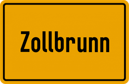 Ortsschild Zollbrunn