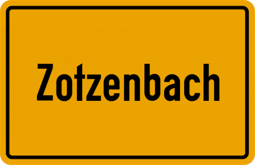 Ortsschild Zotzenbach