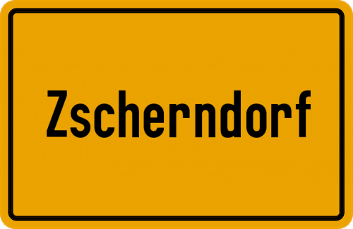 Ortsschild Zscherndorf