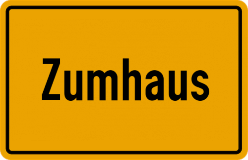 Ortsschild Zumhaus